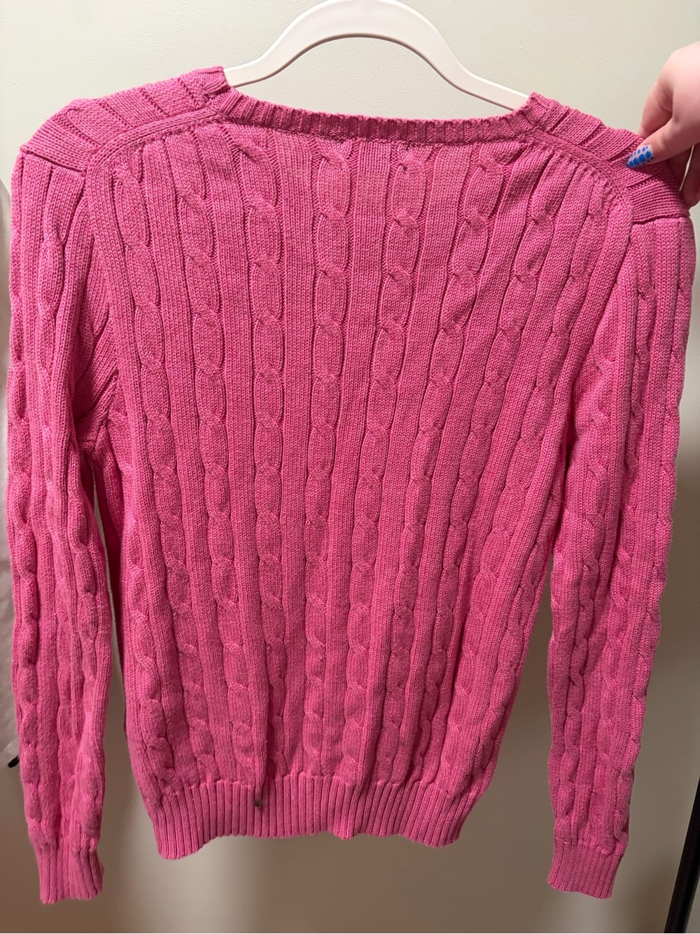 Ralph Lauren Pink Cable-Knit Crewneck Sweater - Picture 3 of 4